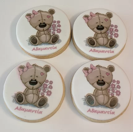 bear cookies μπισκότα με ζαχαρόπαστα αρκουδάκι