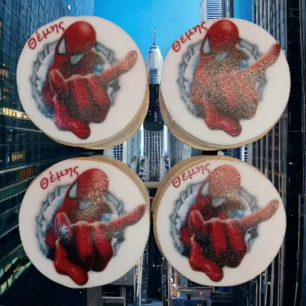 Μπισκότα με ζαχαρόπαστα Spiderman